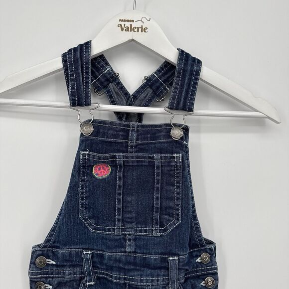 Jordache Girls Kids Overall Bibs Colorful Patches Size 4/5 - Picture 2 of 10